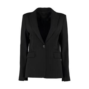 $229 Nicole Miller Black Stretchy Single Button Blazer - XS